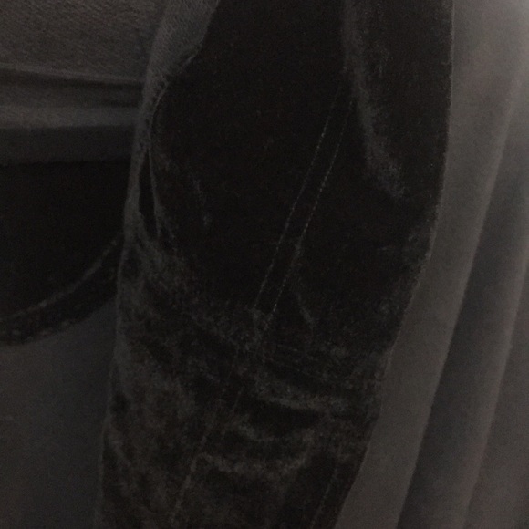 NWOT Free People | Black Velvet Detail Coat - Picture 6 of 11